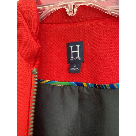 Hilfigre Red Wool Blend Crop Jacket Sz 8 - Picture 4 of 8